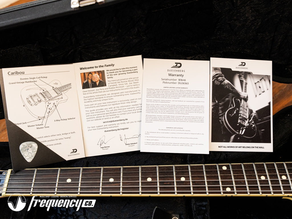 Duesenberg Caribou in Black with Indian Rosewood Fretboard - 2018