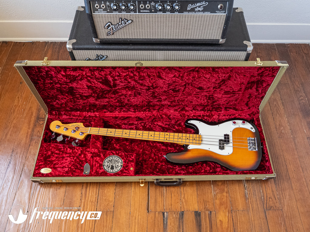 Fender Select Precision Bass in a Two Tone Sunburst wit a Flamed Maple Top and Fretboard - 2012
