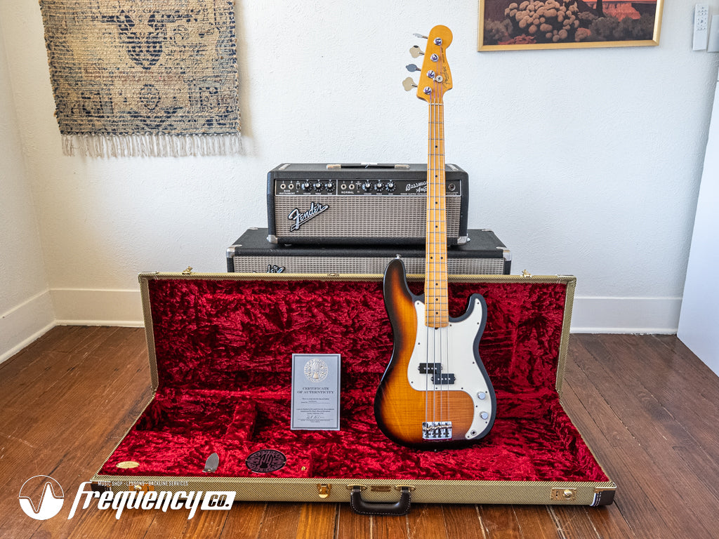 Fender Select Precision Bass in a Two Tone Sunburst wit a Flamed Maple Top and Fretboard - 2012