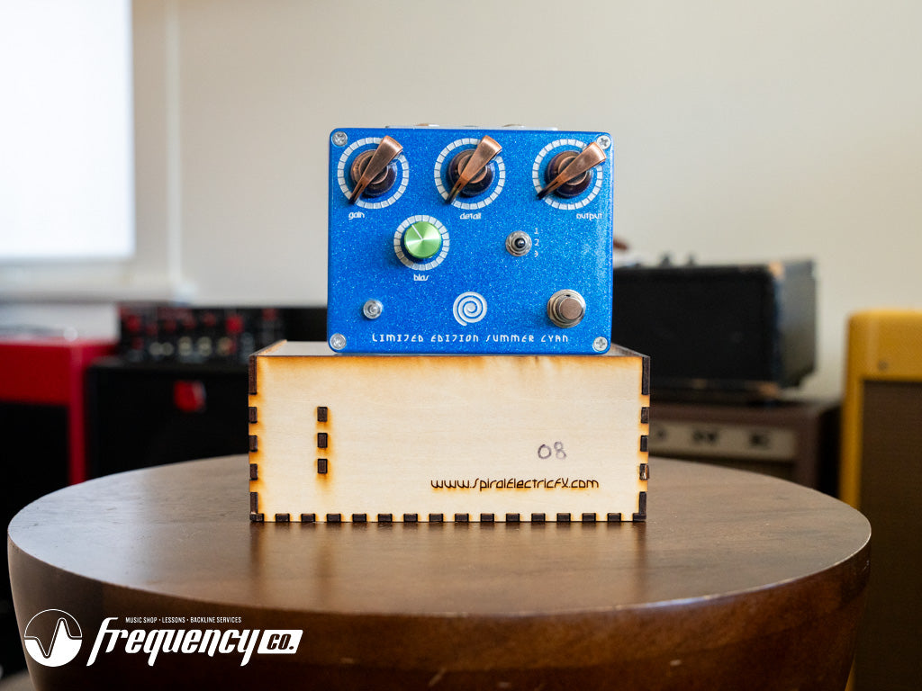 Spiral Electric FX Summer Cyan Fuzz Pedal