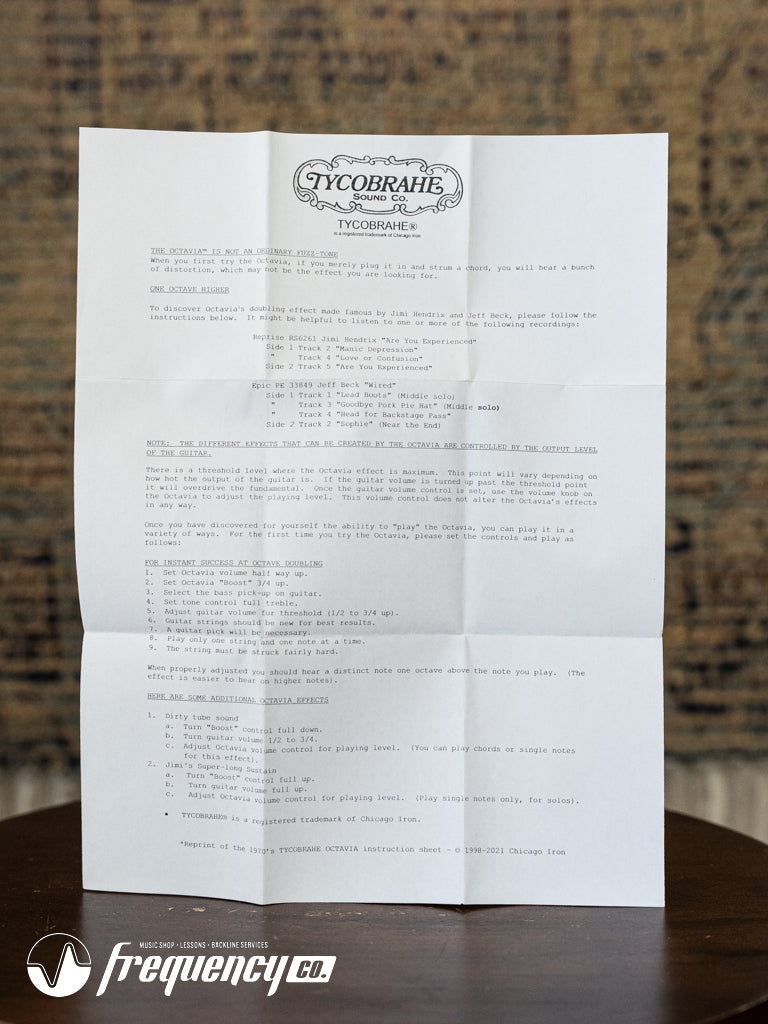 Chicago Iron Faithful Reproductions Tycobrahe Octavia
