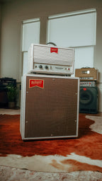 Benson Monarch Head and 1x12 Cabinet loaded with a Benson Weber Speaker in Pinstripe Finish