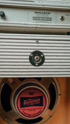 Benson Monarch Head and 1x12 Cabinet loaded with a Benson Weber Speaker in Pinstripe Finish