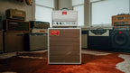Benson Monarch Head and 1x12 Cabinet loaded with a Benson Weber Speaker in Pinstripe Finish