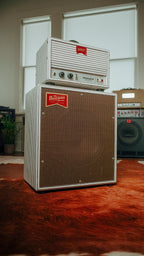 Benson Monarch Head and 1x12 Cabinet loaded with a Benson Weber Speaker in Pinstripe Finish