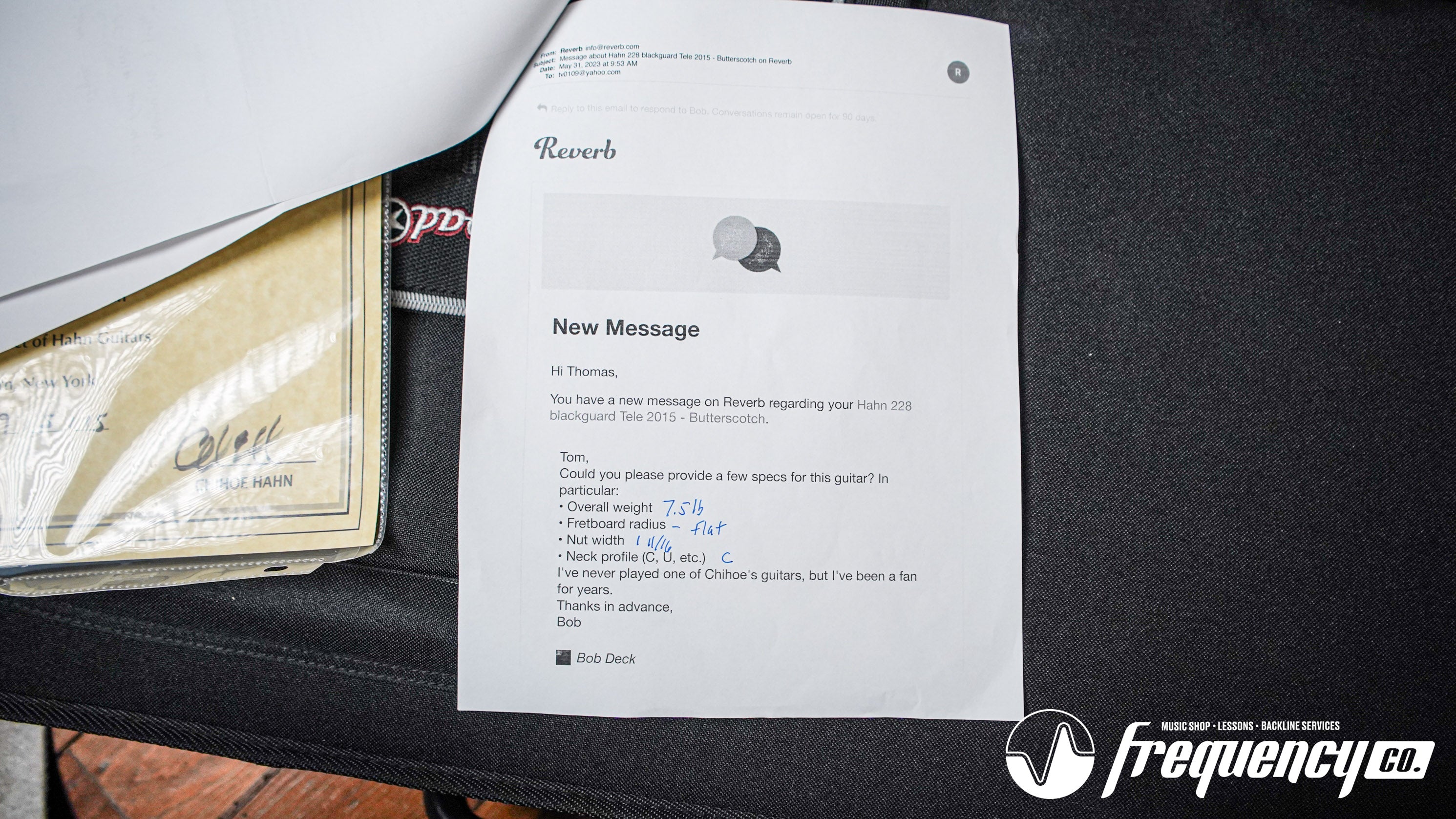 Hahn 228 Blackguard T Style Guitar in Butterscotch - 2015