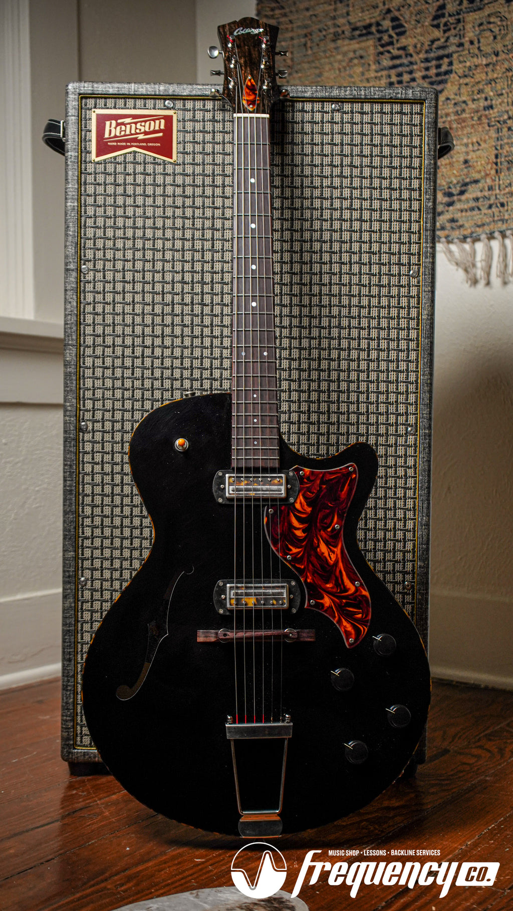 Collings Ladybird Fully Hollow Electric Guitar in Antiqued Jet Black - 2025