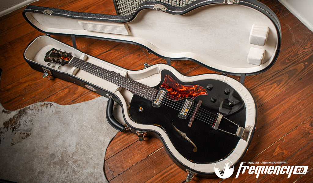 Collings Ladybird Fully Hollow Electric Guitar in Antiqued Jet Black - 2025