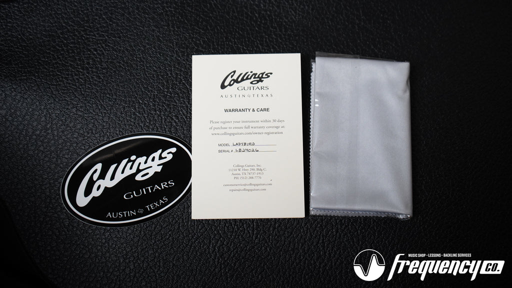 Collings Ladybird Fully Hollow Electric Guitar in Antiqued Jet Black - 2025