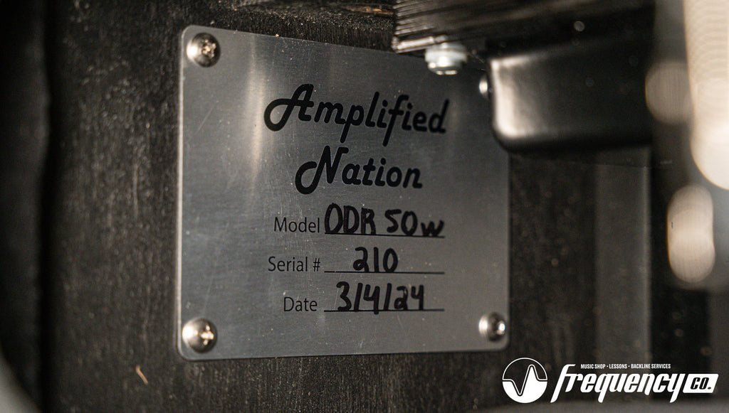 Amplified Nation Overdrive Reverb 50 Watt Guitar Amplifier and Matching Cabinet in Black Suede and Aztec - 2024