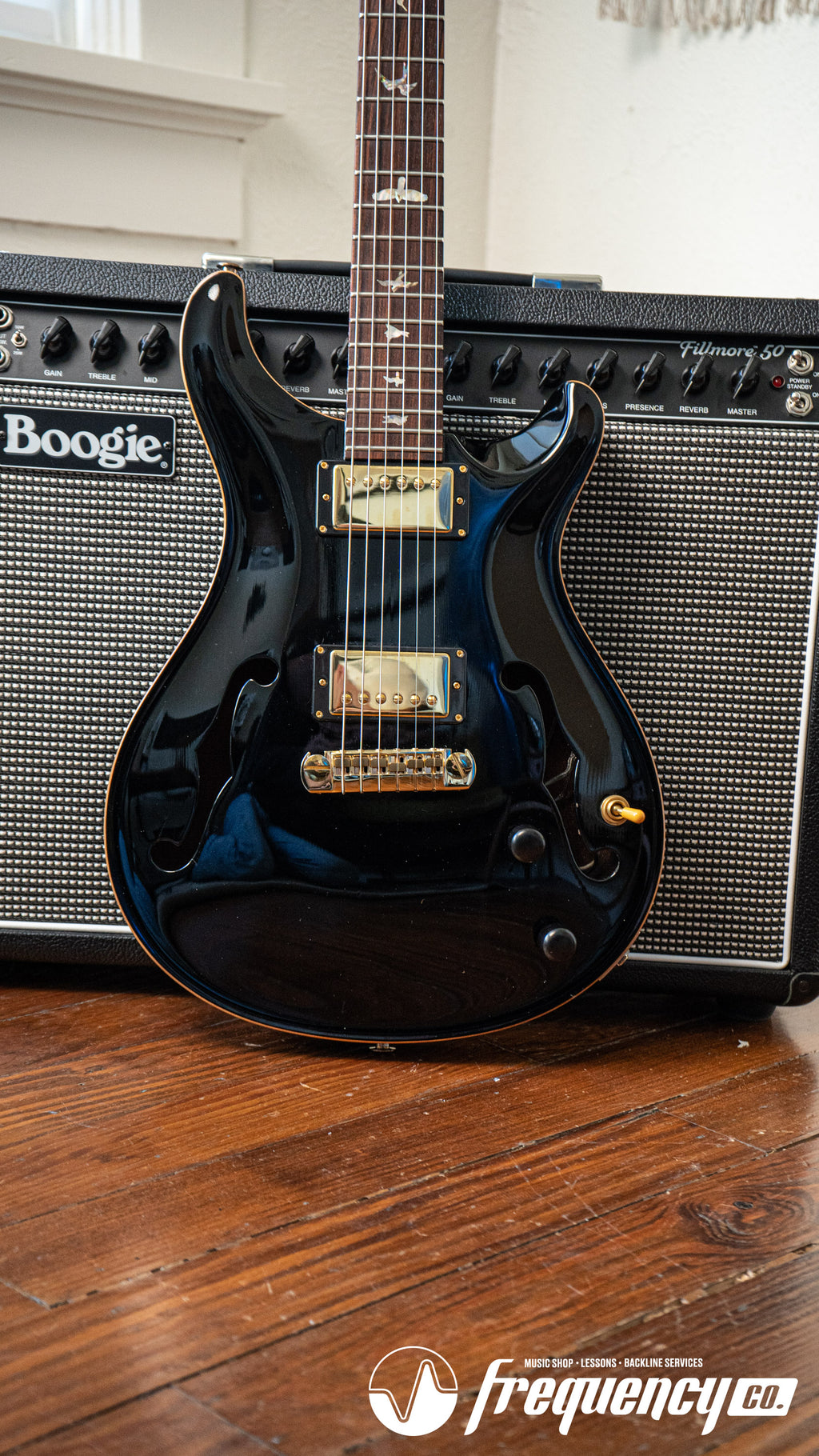 PRS McCarty I Hollowbody Spruce Top in Black with upgraded Ron Ellis Pickups - 2004