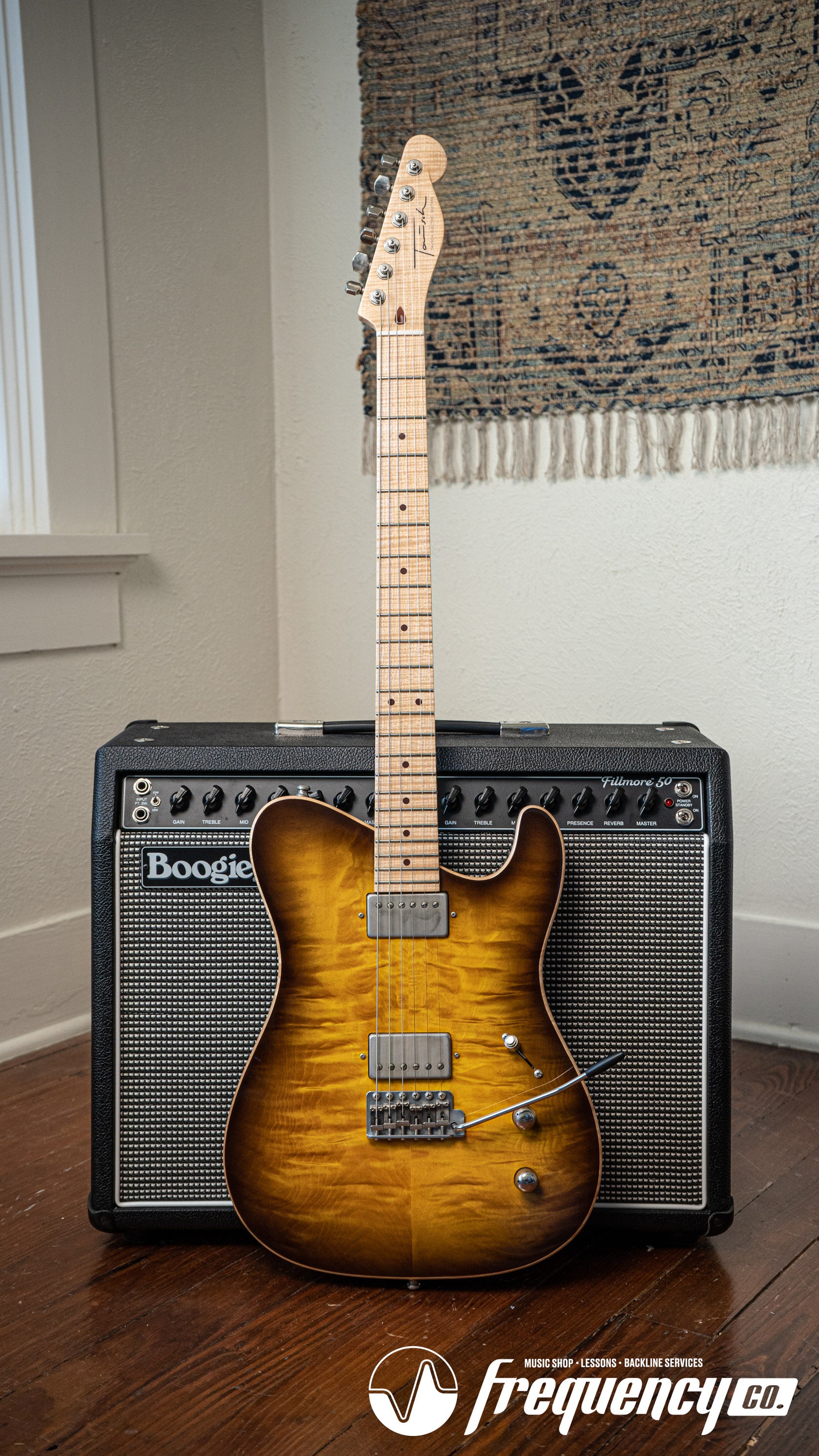 Tausch 665 Raw Deluxe NAMM Sample in 2 Tone Lemon Dark Brown Burst- 2017