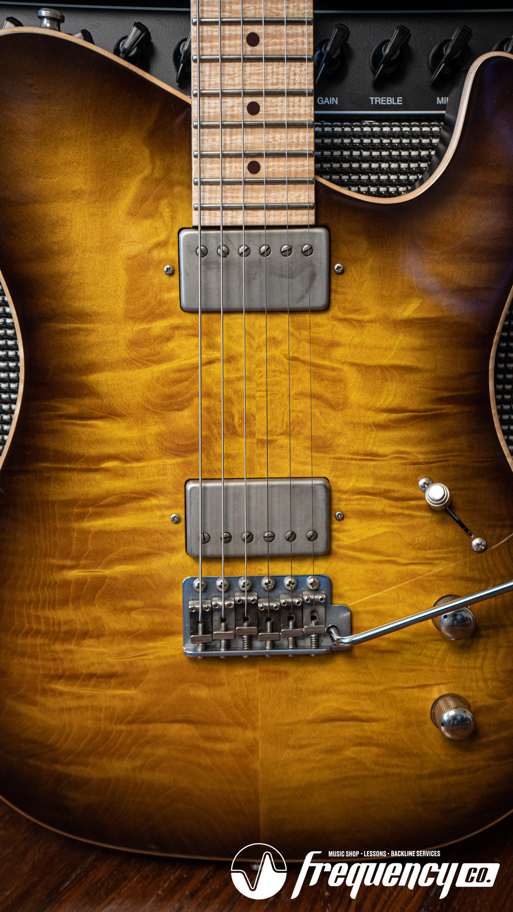 Tausch 665 Raw Deluxe NAMM Sample in 2 Tone Lemon Dark Brown Burst- 2017
