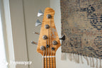 Gregg Guitars PJ5 Bass in Olympic White with an Chambered Ash Body and Roasted Flamed Maple Neck