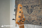 Gregg Guitars PJ5 Bass in Olympic White with an Chambered Ash Body and Roasted Flamed Maple Neck
