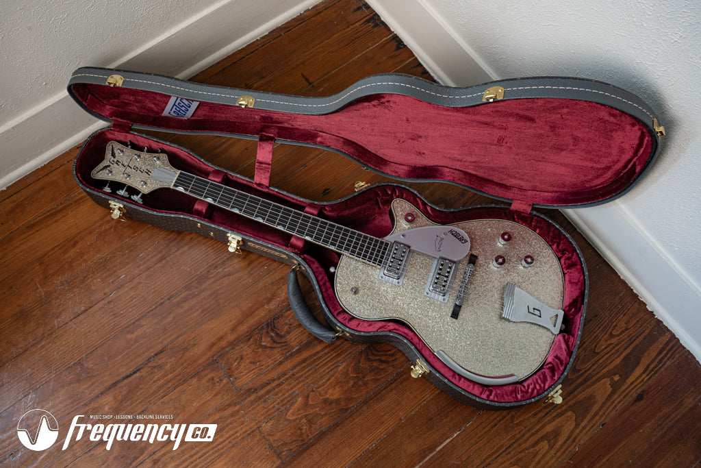 Gretsch USA Custom Shop G6134CS Penguin Relic Masterbuilt by Chad Henrichsen - Silver Sparkle (738)