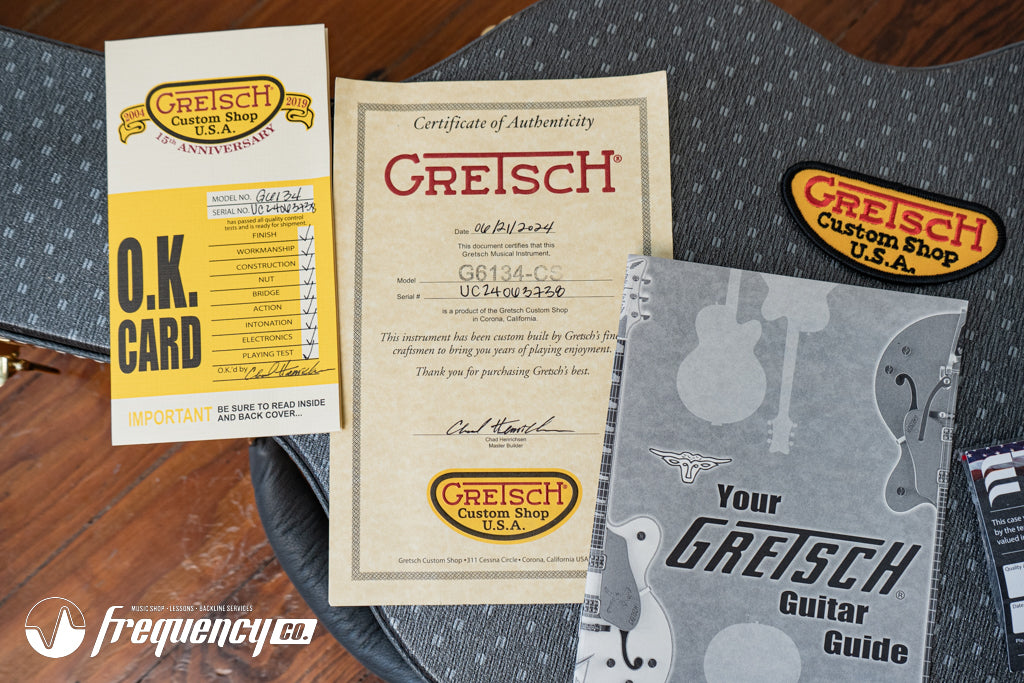 Gretsch USA Custom Shop G6134CS Penguin Relic Masterbuilt by Chad Henrichsen - Silver Sparkle (738)