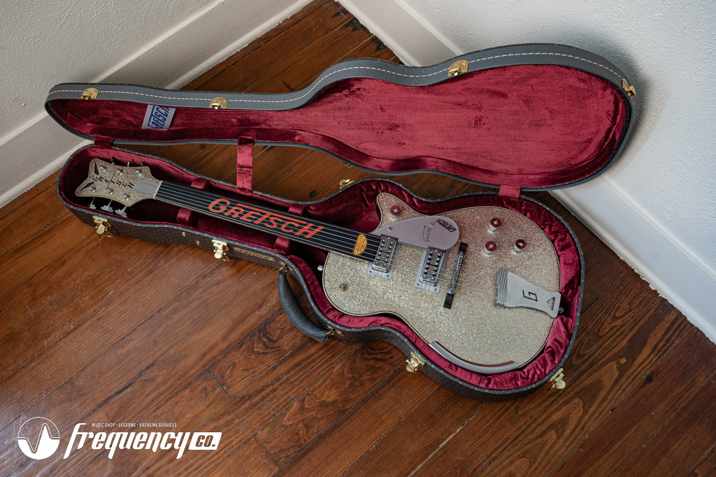 Gretsch USA Custom Shop G6134CS Penguin Relic Masterbuilt by Chad Henrichsen - Silver Sparkle (738)