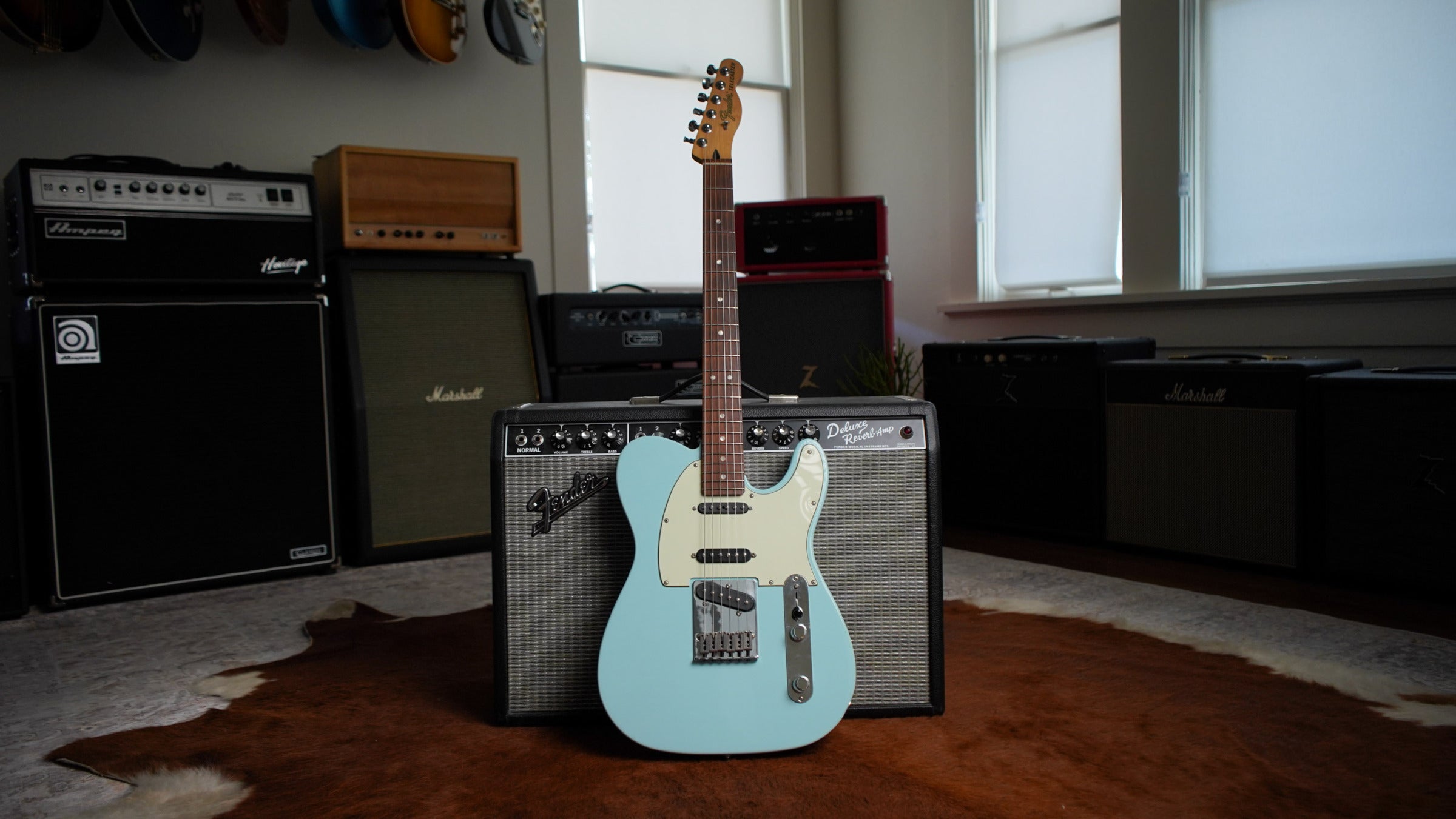 Fender Deluxe Nashville Telecaster in Daphne Blue with Fralin Steele Pole '42 Pickups - 2020