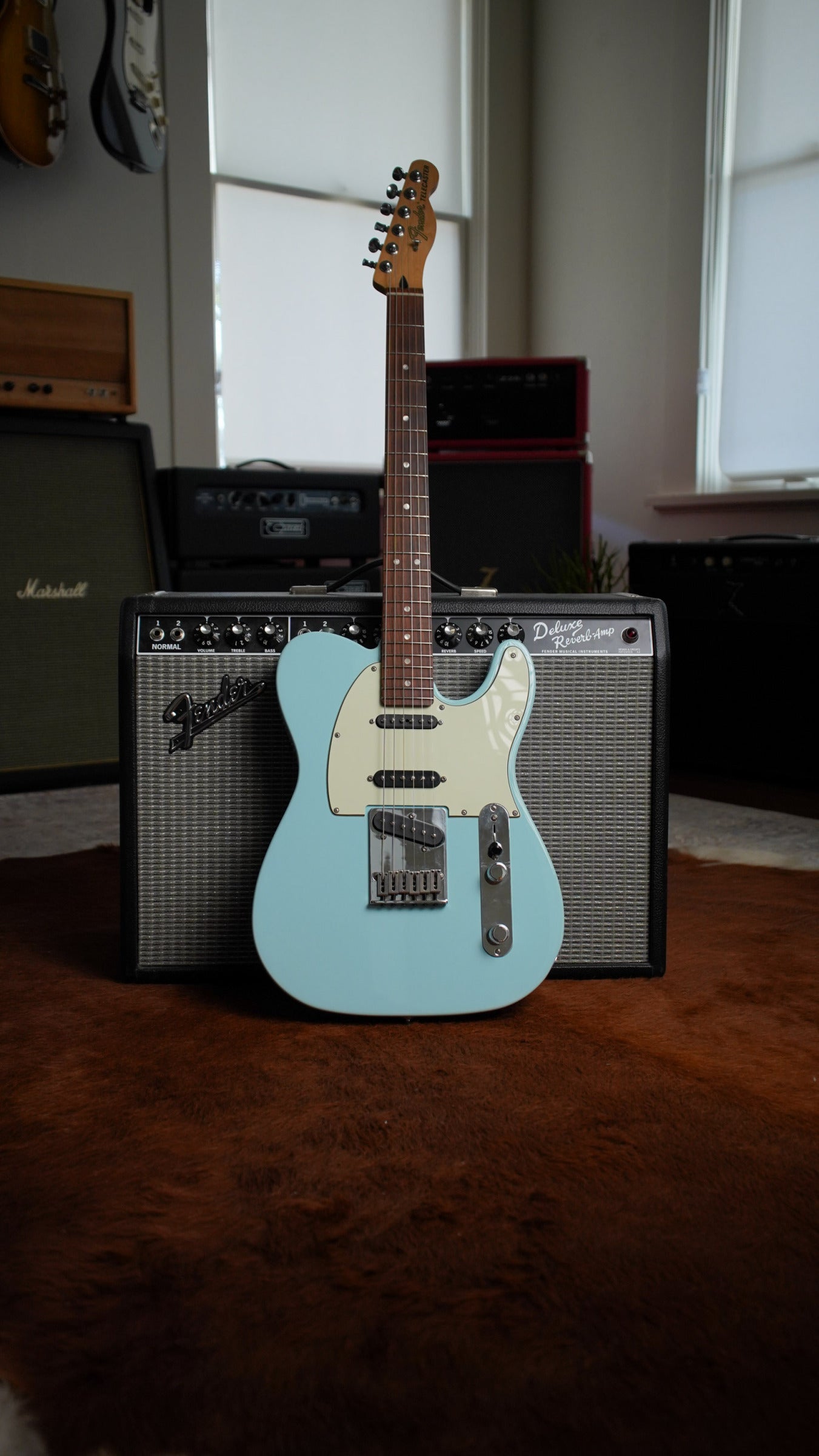 Fender Deluxe Nashville Telecaster in Daphne Blue with Fralin Steele Pole '42 Pickups - 2020