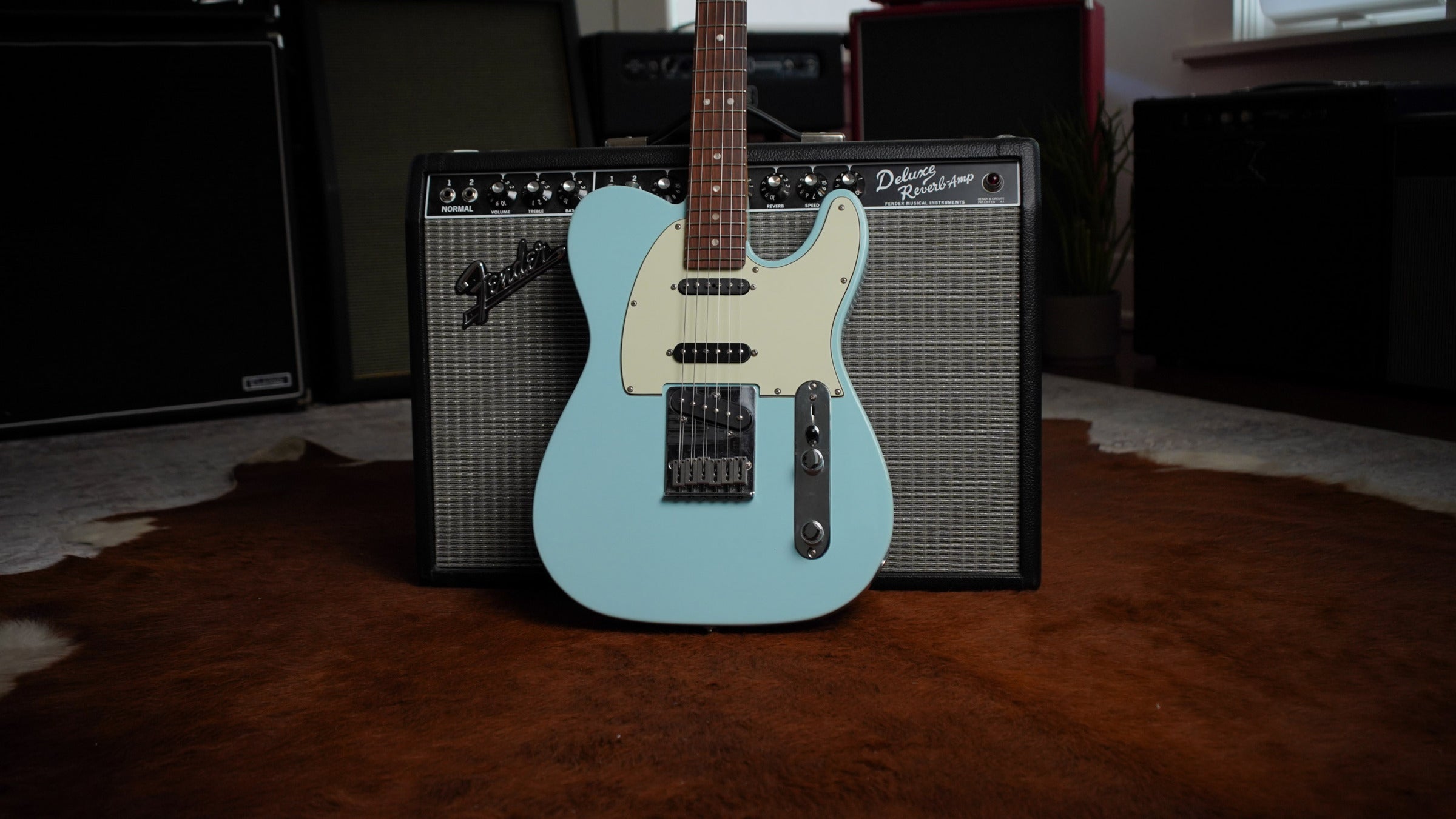 Fender Deluxe Nashville Telecaster in Daphne Blue with Fralin Steele Pole '42 Pickups - 2020